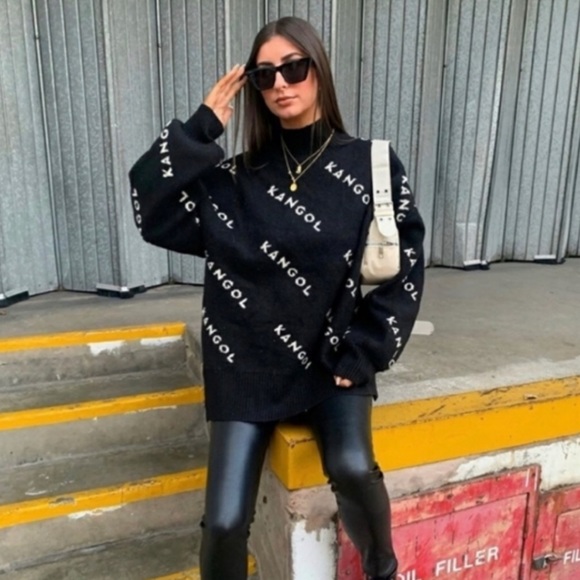 NEW Kangol x H&M limited edition collaboration black sweater - Picture 3 of 6